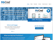 Tablet Screenshot of mycred.com